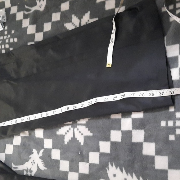 DKNY Black Satin Look Wide Pleat Slit Pockets Tuxedo Wide Leg Pants Size 4 - Picture 6 of 9